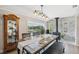Cozy dining room featuring views of the lake at 1700 Beachway Ln, Odessa, FL 33556