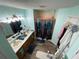 Updated bathroom featuring a double sink vanity, shower, and modern fixtures at 18027 Baywood Forest Dr, Hudson, FL 34667