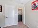 Bedroom closet with shelving for storage, keeping the space organized at 18061 Glastonbury Ln, Land O Lakes, FL 34638