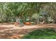 Community playground featuring slides, climbing structures, and swings amidst mature trees at 1810 Winsloe Dr, Trinity, FL 34655
