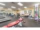 Well-equipped fitness center with modern exercise machines and mirrored walls at 18532 Myrtlewood Dr, Hudson, FL 34667