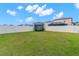Spacious, fenced backyard offering a secure and private area for outdoor enjoyment and play at 2132 Shining Azul Way, Lutz, FL 33558