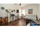 Spacious bedroom with hardwood floors, perfect for creative pursuits or relaxation at 3102 Lema Dr, Spring Hill, FL 34609