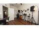 Comfortable bedroom setup with drumset, desk and bed at 3102 Lema Dr, Spring Hill, FL 34609