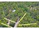 Aerial view of a secluded home surrounded by lush green trees, highlighting privacy and natural beauty at 3431 Riderwood Dr, Dade City, FL 33523