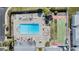 Aerial view of community amenities, featuring a pool and recreational area at 4264 Tamargo Dr # 3, New Port Richey, FL 34652