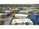 Aerial view of residential area with community features and serene surroundings at 4264 Tamargo Dr # 3, New Port Richey, FL 34652