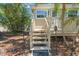 Charming exterior with steps leading to the entrance, surrounded by lush greenery at 520 Lafayette Blvd, Oldsmar, FL 34677