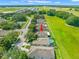 Aerial view of the house, showcasing the neighborhood and proximity to green spaces at 779 Nodding Shade Dr, Brooksville, FL 34604