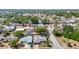 A neighborhood aerial view highlights single-Gathering homes with pools and verdant trees in a residential area at 8600 N Briar Patch Dr, Port Richey, FL 34668