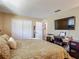 Well-lit bedroom offering a wardrobe, study desk and a TV for entertainment at 8600 N Briar Patch Dr, Port Richey, FL 34668