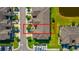 Overhead shot of townhouses showing rooflines and landscaping in a well-maintained, peaceful community at 9103 Carolina Wren Dr, Tampa, FL 33626