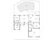 Layout shows the home's floor plan and how the living spaces connect with the outdoor pool at 10228 Beechcraft St, New Port Richey, FL 34654