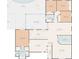 Detailed floor plan layout showcasing the arrangement of rooms and spaces within the home at 13052 Drysdale St, Spring Hill, FL 34609
