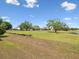 Expansive backyard featuring mature trees and a lush green landscape, perfect for outdoor activities and relaxation at 13618 Niti Dr, Hudson, FL 34669