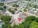 Aerial view showcases a home in a well-established neighborhood at 2660 Orangewood Ct, Palm Harbor, FL 34684