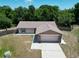 Aerial view of a charming single-Gathering home with a two-car garage and a well-maintained yard at 2660 Orangewood Ct, Palm Harbor, FL 34684