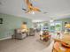 Inviting living room with hardwood floors, comfortable seating, and an open concept at 3340 Oleander Dr, Hernando Beach, FL 34607