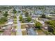 A high aerial view of a neighborhood with many homes alongside a waterway at 3638 Bigelow Dr, Holiday, FL 34691