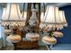 Close up view of a rustic and ornate chandelier at 7662 St Andrews Blvd, Weeki Wachee, FL 34613