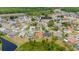 Aerial view of property with a pool, in a neighborhood close to the Suncoast Parkway at 7827 Starfire Way, New Port Richey, FL 34654