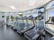 Bright community gym with treadmills, bikes, and weight machines overlooking the green outdoors at 10187 Holly Berry Dr, Weeki Wachee, FL 34613