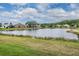 View of a beautiful lake in the backyard of various homes in a desirable neighborhood at 1053 Winding Willow Dr, Trinity, FL 34655