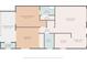 Detailed floor plan showcasing the home's layout, including bedrooms, living room, and kitchen at 11601 Bayonet Ln # 163A2, New Port Richey, FL 34654