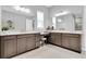 Bathroom features double vanity with plenty of drawer space and storage. Large mirrors bring in ample light at 12539 Wetmore Ct, Odessa, FL 33556