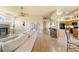 Expansive living area flowing into the kitchen with bar seating at 14163 Andrew Scott Rd, Spring Hill, FL 34609