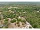 Overhead view of a secluded property features mature trees and a serene atmosphere of peaceful, wooded surroundings at 14740 Loma Ave, Spring Hill, FL 34610