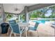 Community pool area offers shady seating and a view of the pool at 1486 Loman Ct, Palm Harbor, FL 34683