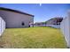 Extensive backyard with verdant lawn and privacy fence offering ample space for recreation at 19082 Umberland Pl, Land O Lakes, FL 34638