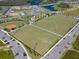 Aerial view highlighting sports fields and community, showcasing recreational amenities and accessible parking at 3056 Abrams Trl, Odessa, FL 33556