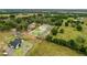 Scenic aerial view highlighting the property's location within a lush, tree-filled area at 31726 Sylvian Ln, Dade City, FL 33525