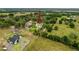 Scenic aerial view highlighting the property's location within a lush, tree-filled area at 31726 Sylvian Ln, Dade City, FL 33525