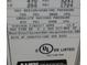 Heater label displaying important specifications, pressure ratings, and safety information at 3214 Pinon Dr, Holiday, FL 34691