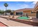 The backyard features a patio, lush landscaping, and views of the surrounding area, perfect for relaxation at 3361 Gulfview Dr, Hernando Beach, FL 34607