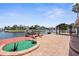 Waterfront backyard featuring a private dock and scenic views of the waterway at 3361 Gulfview Dr, Hernando Beach, FL 34607