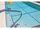 Step into cool serenity with this sparkling pool featuring blue tile accents and a chrome railing at 3534 Cockatoo Dr, New Port Richey, FL 34652