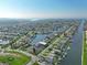 Expansive aerial view highlighting the Gulf Harbors waterfront community with numerous canals and easy access to the Gulf of Mexico at 4918 Forecastle Dr, New Port Richey, FL 34652