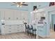 Well-appointed kitchen with breakfast bar, pendant lighting, and stainless steel appliances at 4918 Forecastle Dr, New Port Richey, FL 34652