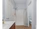 Bathroom with tile floors, shower, and a vanity at 6273 Pinehurst Dr, Spring Hill, FL 34606