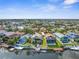 Waterfront homes featuring private docks and screened in pools for relaxation and entertaining, all with water views at 6321 Garland Ct, New Port Richey, FL 34652