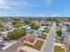An aerial view showcasing the property and its proximity to neighborhood streets at 7035 Cutty Sark Dr, Port Richey, FL 34668