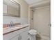 Bathroom featuring a shower, vanity with granite countertop, and a modern faucet at 713 715 W Fribley St, Tampa, FL 33603