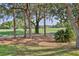 Picturesque golf course view with mature trees and lush landscaping at The Country Club of the Pines at 7499 Blue Skies Dr, Spring Hill, FL 34606