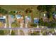 Aerial view of the property and surrounding neighborhood at 8126 Wooden Dr, Spring Hill, FL 34606