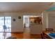 Open floor plan view from living room looking into the kitchen and pool area at 8126 Wooden Dr, Spring Hill, FL 34606