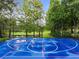 Community basketball court surrounded by trees, perfect for recreational activities and sports at 9124 Topneck St, New Port Richey, FL 34654